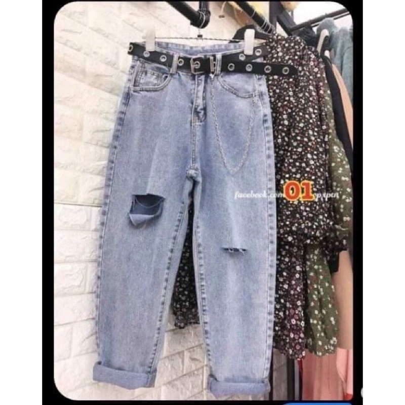 QUẦN BAGGY BÒ UNISEX CÁC MÃ RÁCH💥SIÊU HOT,SIÊU RẺ💥