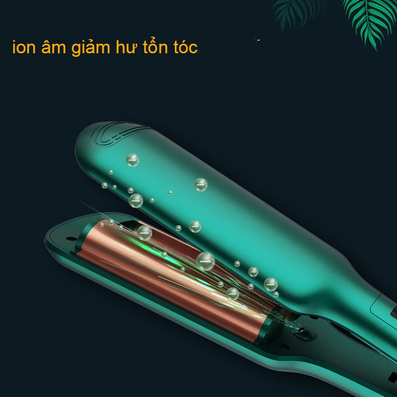 Máy làm tóc uốn xoăn sóng nước AKIO 2 trục màn LCD hiện nhiệt tùy chỉnh công nghệ gốm sứ bảo vệ tóc