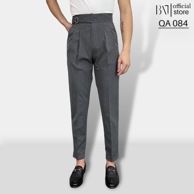 Quần âu cạp cao nam, thiết kế trẻ trung tôn dáng chất liệu vải đẹp co giãn