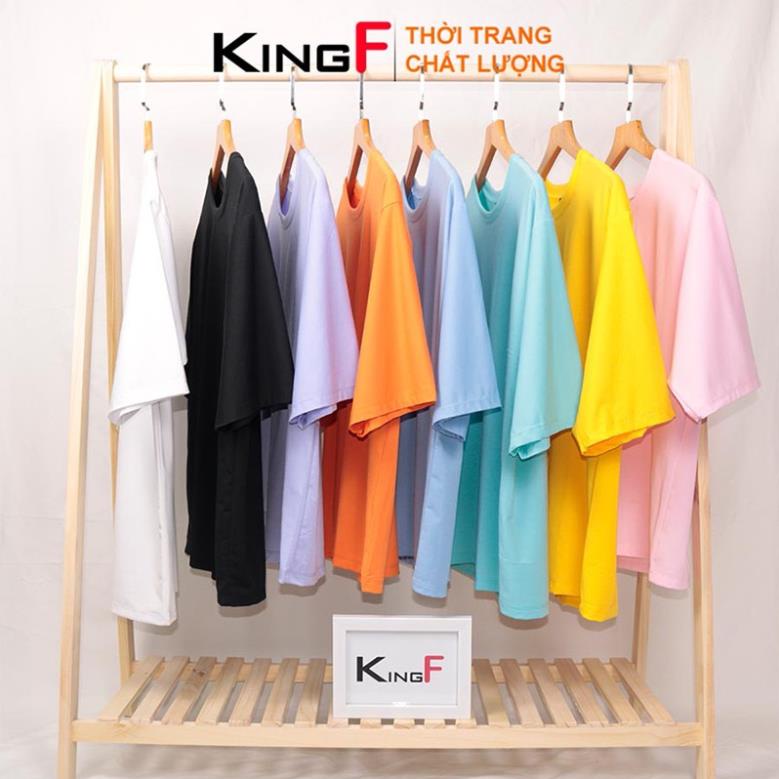 Áo phông trơn áo thun Tay lỡ Form rộng Unisex KINGF cho nam nữ - Chất vải cotton dày dặn thoáng mát 