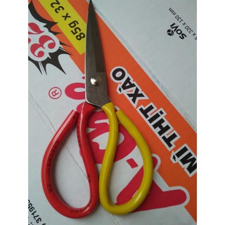 Kéo cắt gà cán đỏ vàng 26 cm