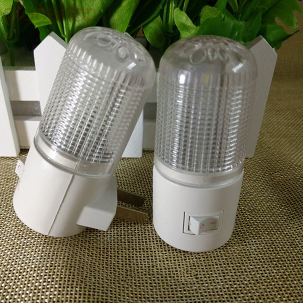 Đèn 4 led cắm tường ánh sáng trắng ac 3w