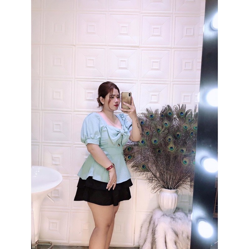 ÁO KIỂU BIGSIZE 60-90kg (có size, ẢNH THẬT BIGSIZE)
