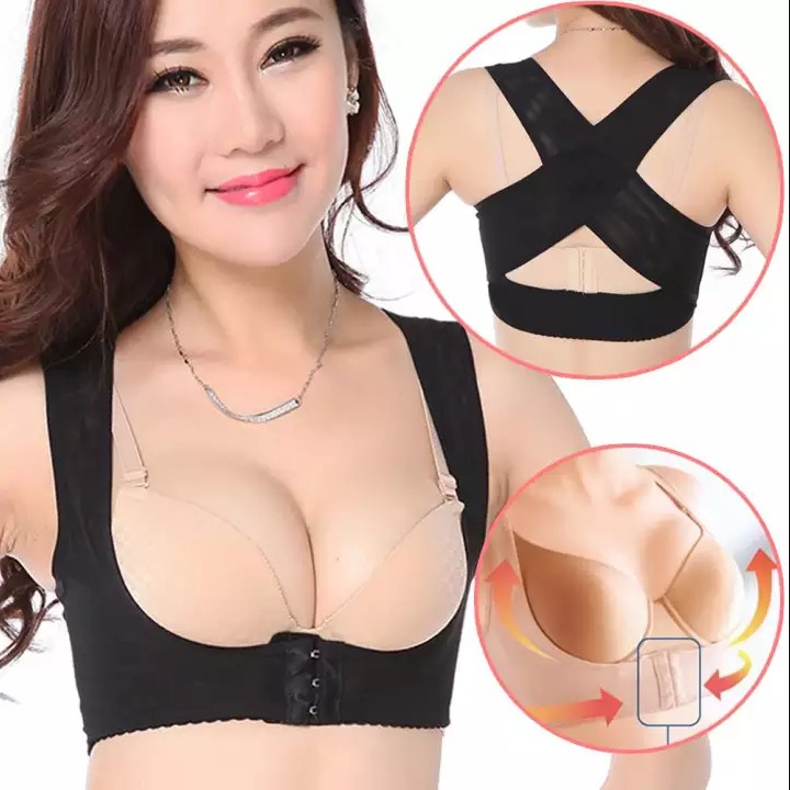 Áo Nâng Ngực Chống Xệ, Đai Hỗ Trợ Nâng Ngực Và Chỉnh Hình Không Gọng - Free Size - Chất Liệu Nylon + Spandex