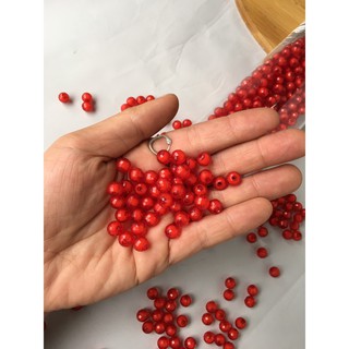 Hạt cườm 8li (trắng, đỏ, vàng) gói 500gr