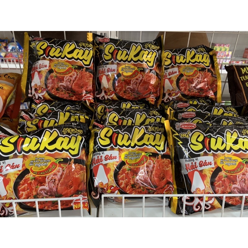 Mì cay 7 cấp độ Acecook Siukay Hải Sản gói 128g