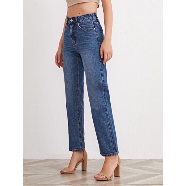 quần jeans ống suông nhẹ xuất khẩu