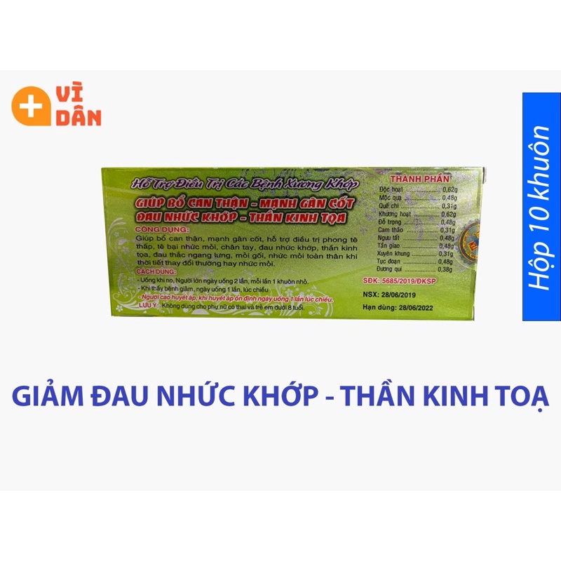 10 hộp Ký sanh hoàn - hỗ trợ các bệnh về xương khớp