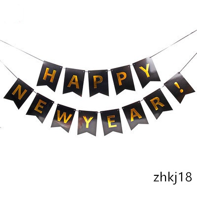Dây treo trang trí tiệc năm mới 2022 hình chữ Happy New Year lấp lánh xinh xắn
