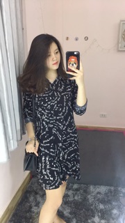 Váy sơ mi chữ ( ảnh thật do tự mình chụp )