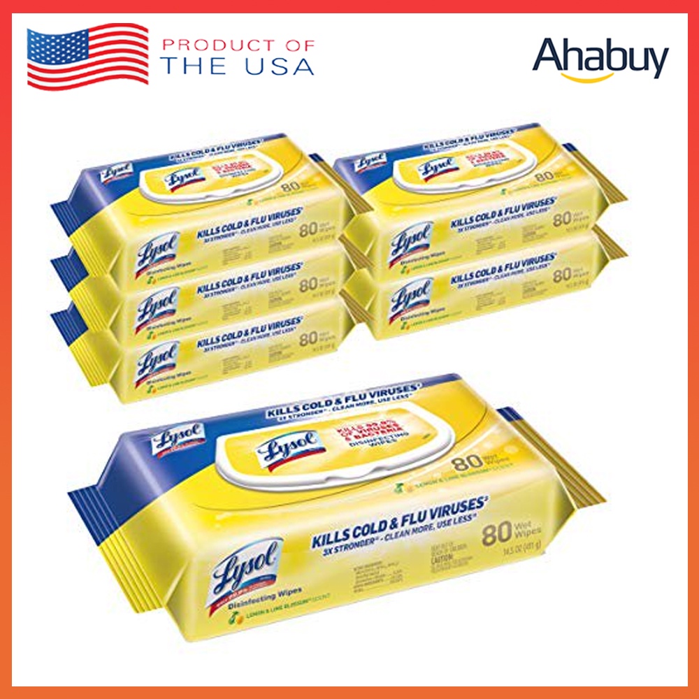 Khăn ướt diệt khuẩn LYSOL Disinfecting Wipes, Citrus, 80 Wipes