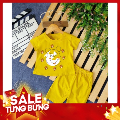 (Gía sỉ ) Bộ bé gái hình con gấu va đàn ong xinh đẹp cho bé gái cho bé từ 6-28kg .BDBG50. .
