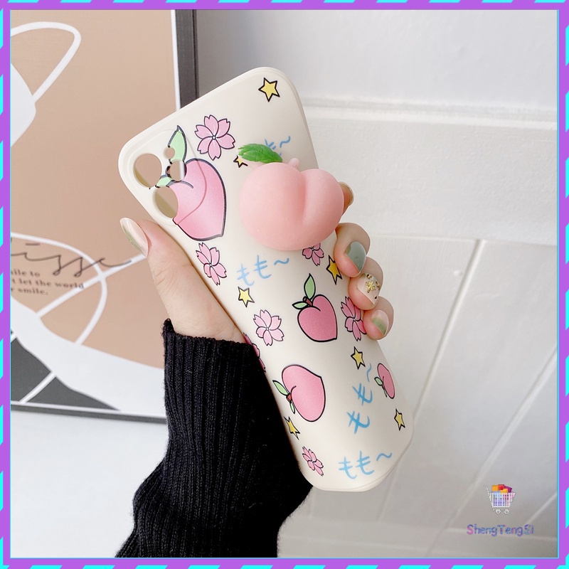 3D Unzip Peach Liquid Silicone Rubik's Cube Phone Caing for Huawei P30 P30Pro P40 P40Pro Huawei Nova 5 5i 5i P 6 4G 6 5G 7 8 7SE 7P 8SE 8Pro Huawei Mate 30 30Pro 40 40Pro Case Cover with Camera Protection