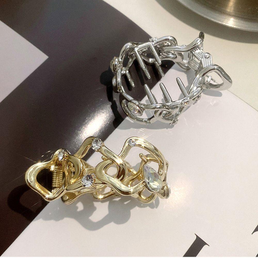 Kẹp Tóc Càng Cua Họa Tiết Hình Học Phong Cách Vintage Thanh Lịch Cho Nữ