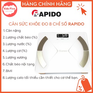 Cân Sức Khỏe Rapido RSF-01S Đo Chỉ Số Cơ Thể