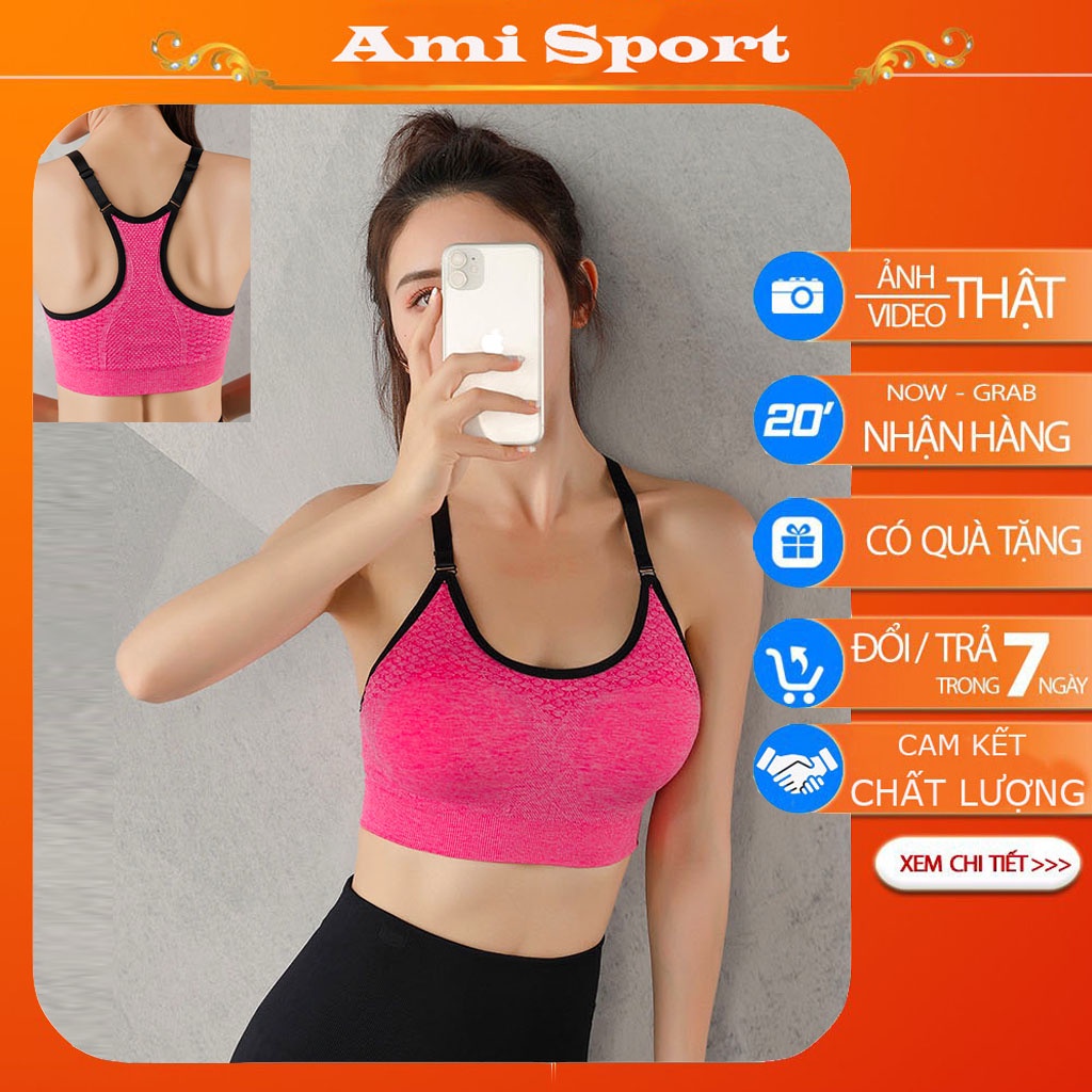 Áo bra tập Gym Yoga Aerobic vải dầy dặn, mặc tôn dáng nâng ngực, co giãn thoải mái, thấm hút mồ hôi A13