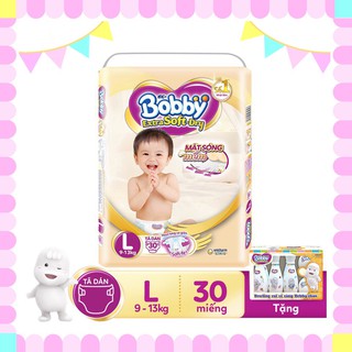 Tã dán bobby extra soft dry m34, l30,xl27