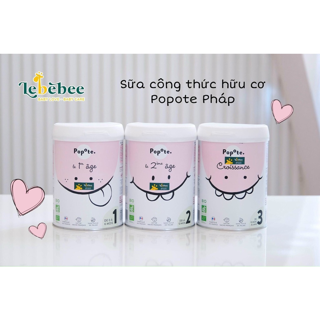 Sữa công thức hữu cơ Popote của Pháp (800gr)