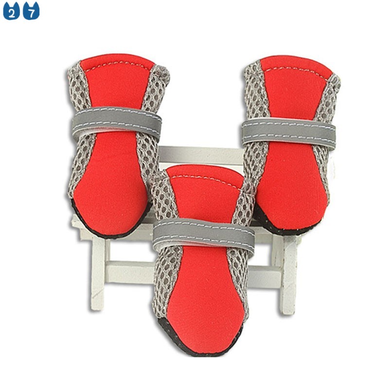 Bộ 4 Chiếc Giày Lưới Thoáng Khí Trọng Lượng Nhẹ Cho Thú Cưng 27