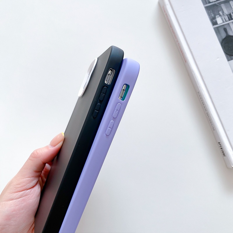 Ốp Điện Thoại Silicon Màu Tương Phản Chống Sốc 3 Trong 1 Cho iPhone 14 13 12 11 Pro Max XS XR X 8 7 Plus