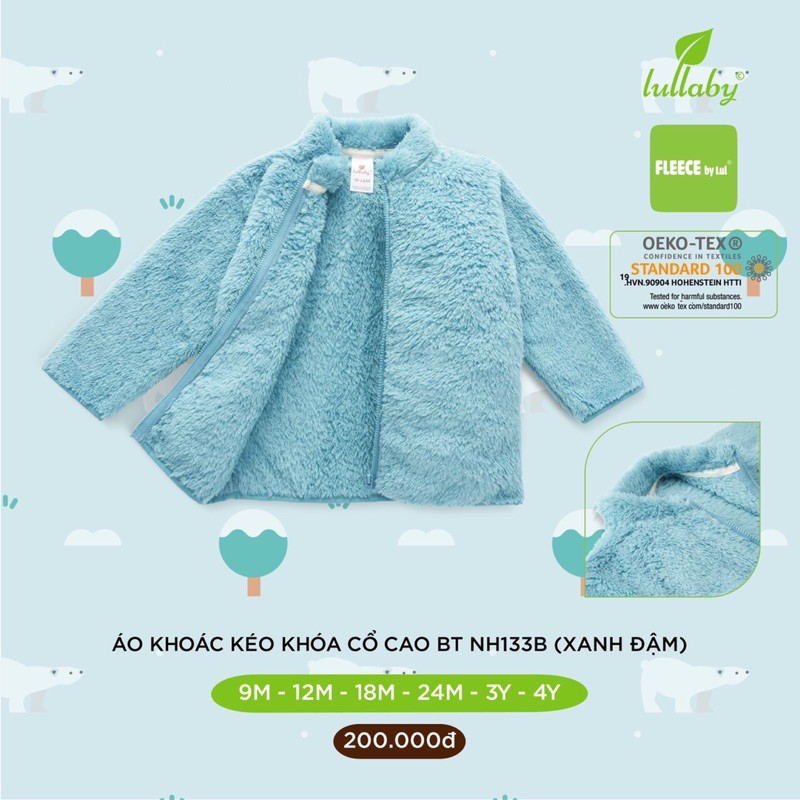 Lulaby - Áo khoác kéo khoá cổ cao NH133B