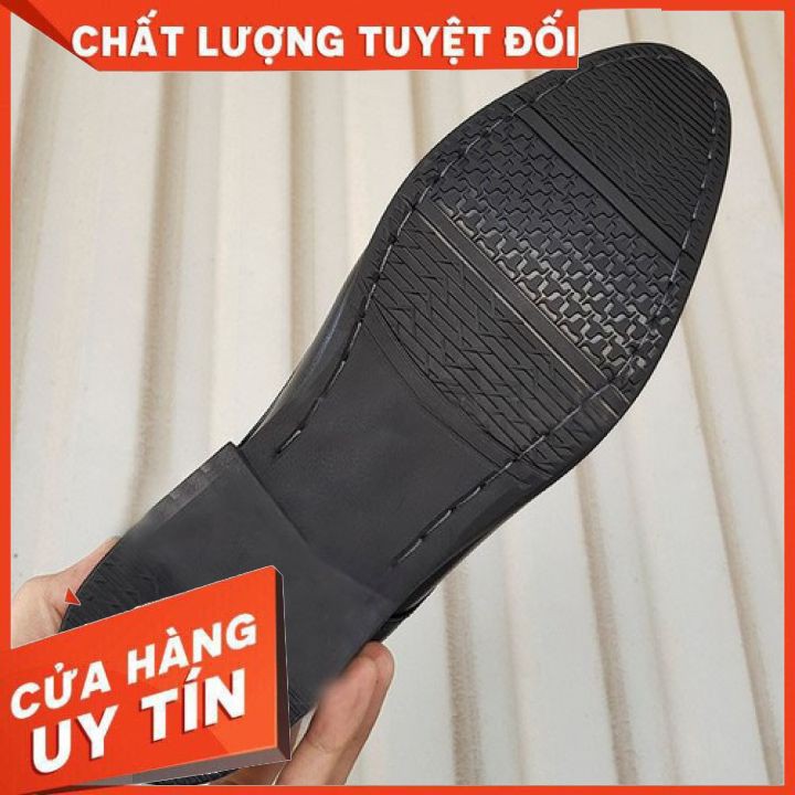 Giày Tây Cao Cấp Cho Nam Màu Đen Lịch Lãm Giày Da Nam Buộc Dây Công Sở Chunkstore | BigBuy360 - bigbuy360.vn
