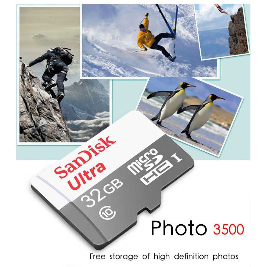 Thẻ Nhớ Sd Sandisk 8gb / 16gb / 32gb / 64 / 128gb 100mb / S Ultra A1 Class 10