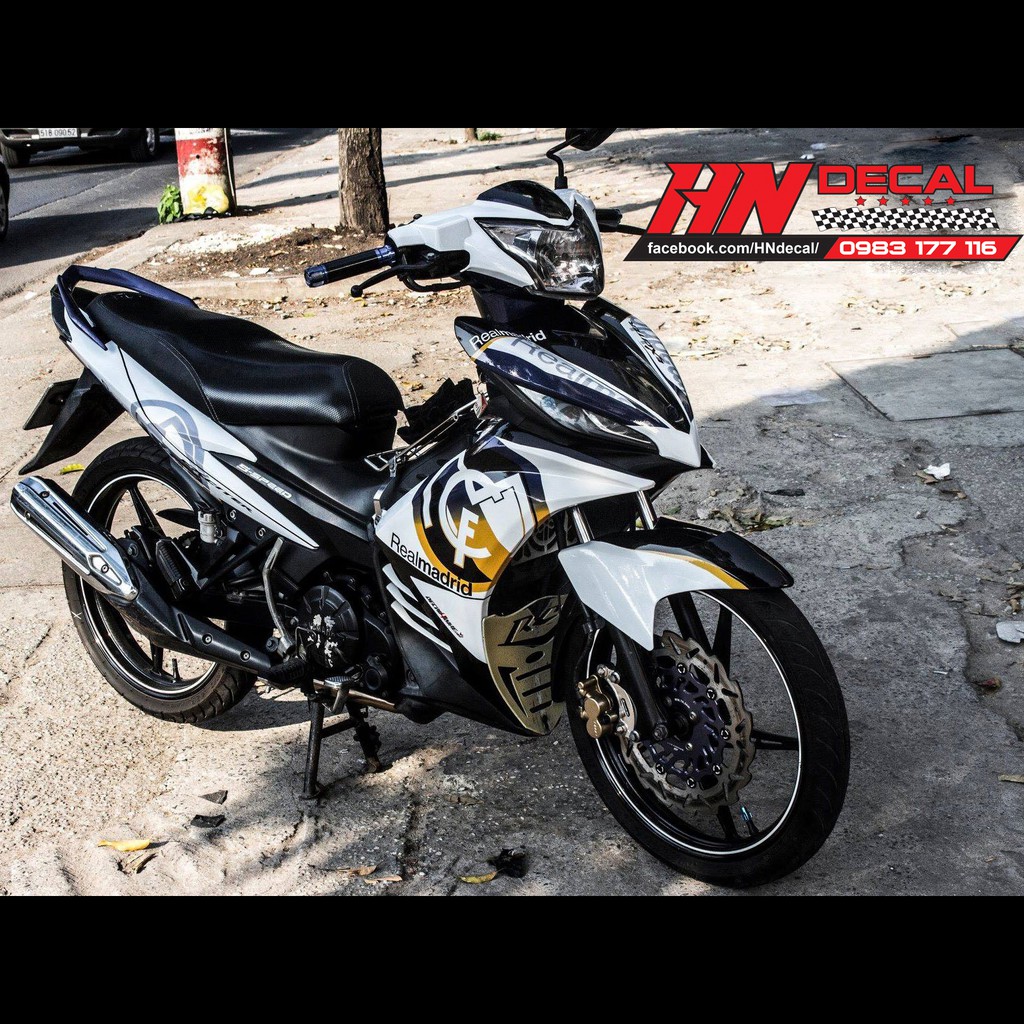 Tem Trùm Exciter 135  Trắng Đen Realsi