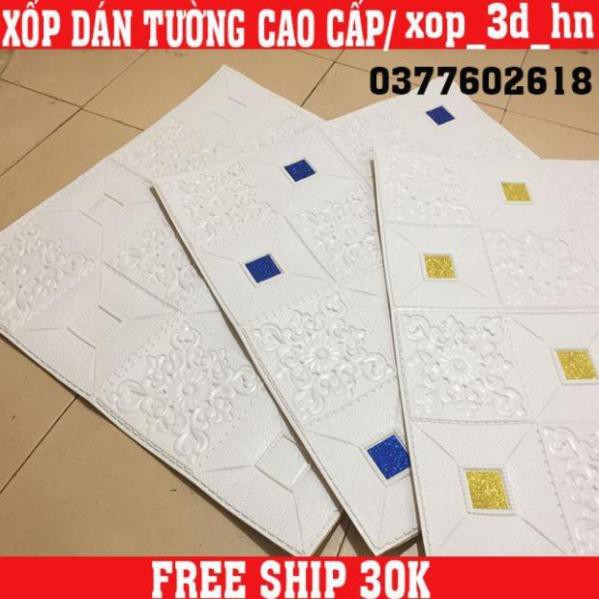 MIẾNG XỐP DÁN TƯỜNG LOẠI NHŨ 3D CÁCH ÂM CÁCH NHIỆT 70CM * 77CM