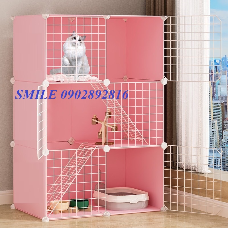 [TẶNG VÒNG CỔ] COMBO CHUỒNG, NHÀ, LỒNG LƯỚI THÉP CHO CHÓ MÈO THÚ CƯNG ĐA NĂNG