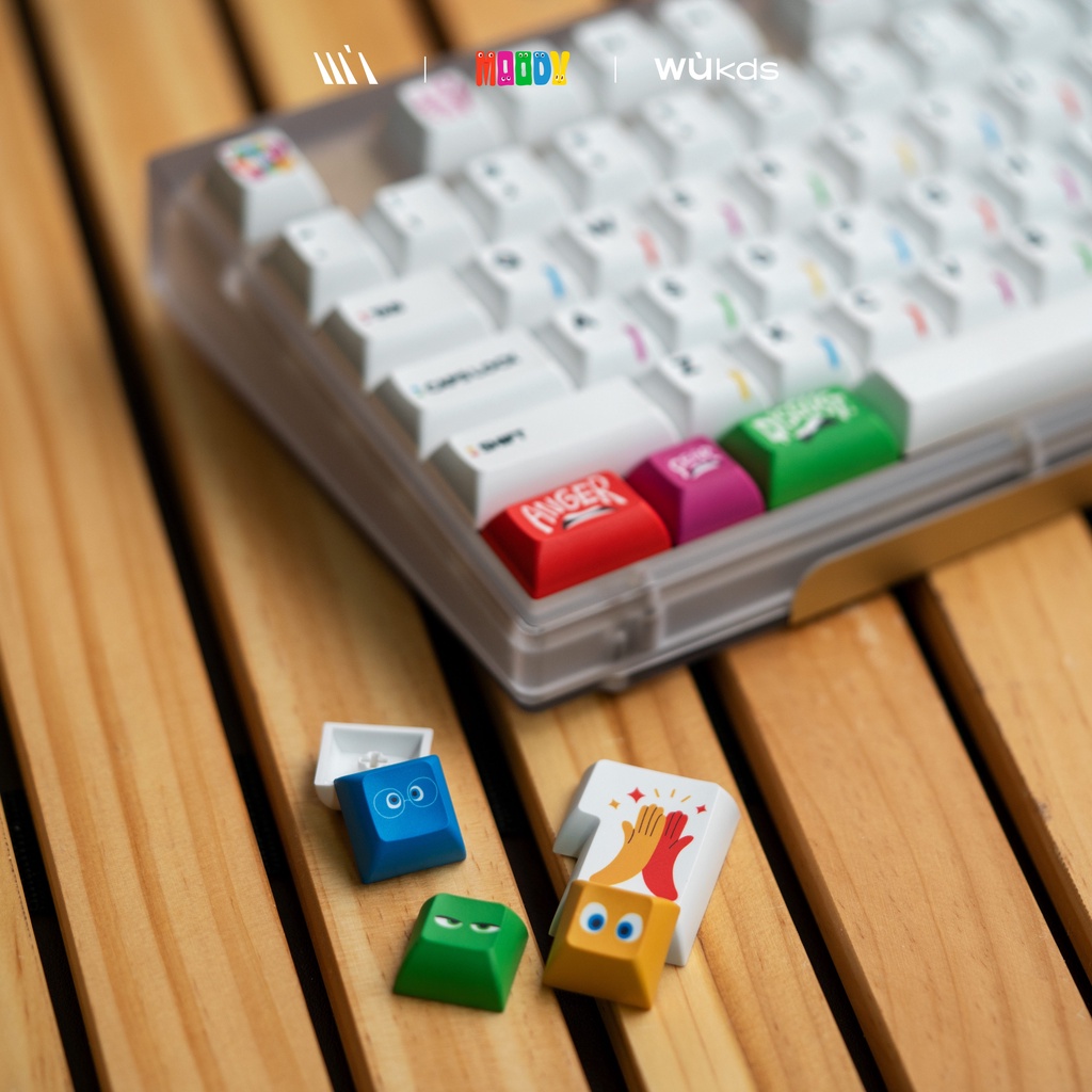 WUKDS MOOD Keycaps 160 Phím PBT Dye-Thăng hoa Keycaps KCA Hồ sơ Keycaps cho Công tắc Cherry Gateron MX Bàn phím cơ