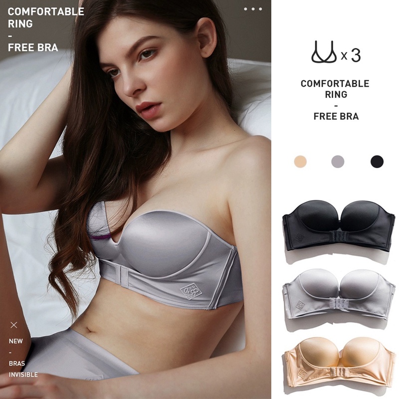 Set 3 áo ngực Finetoo không dây cài phía trước cúp ngực A/B