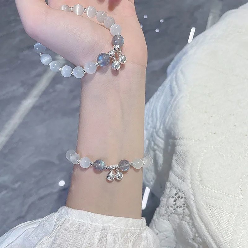 Vòng Tay Đính Đá Mắt Mèo Thời Trang Sang Trọng Cho Cặp Đôi