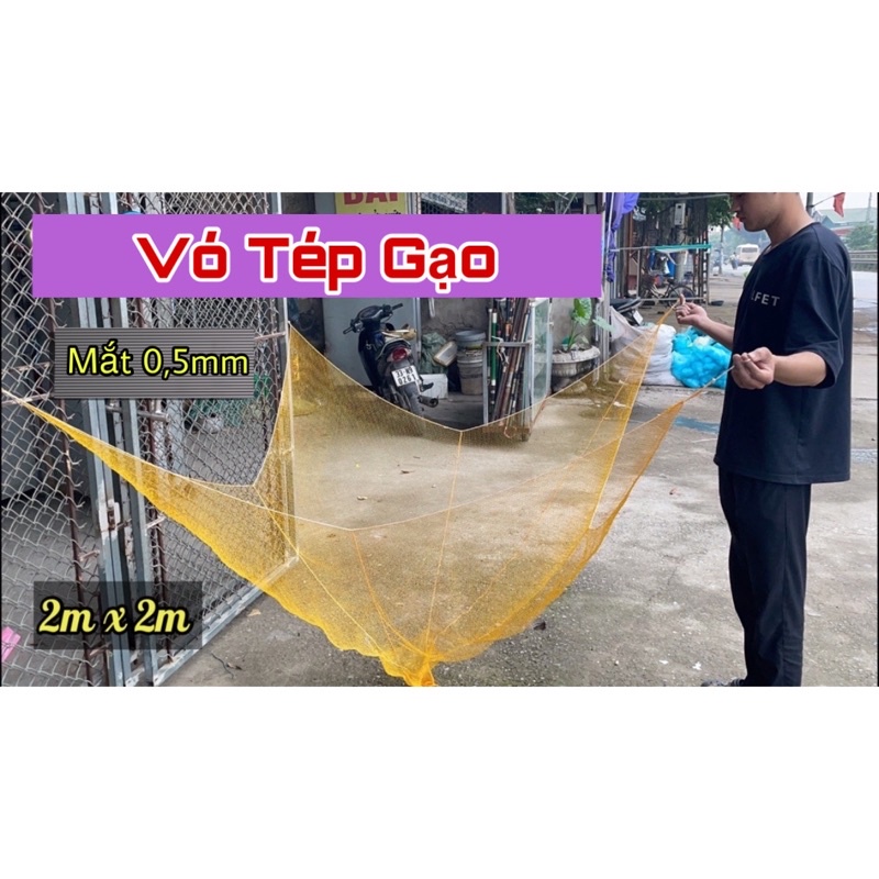 Vó Bắt Tép Gạo 0,5mm  Kích Thước 2m và 2m5 A Cường