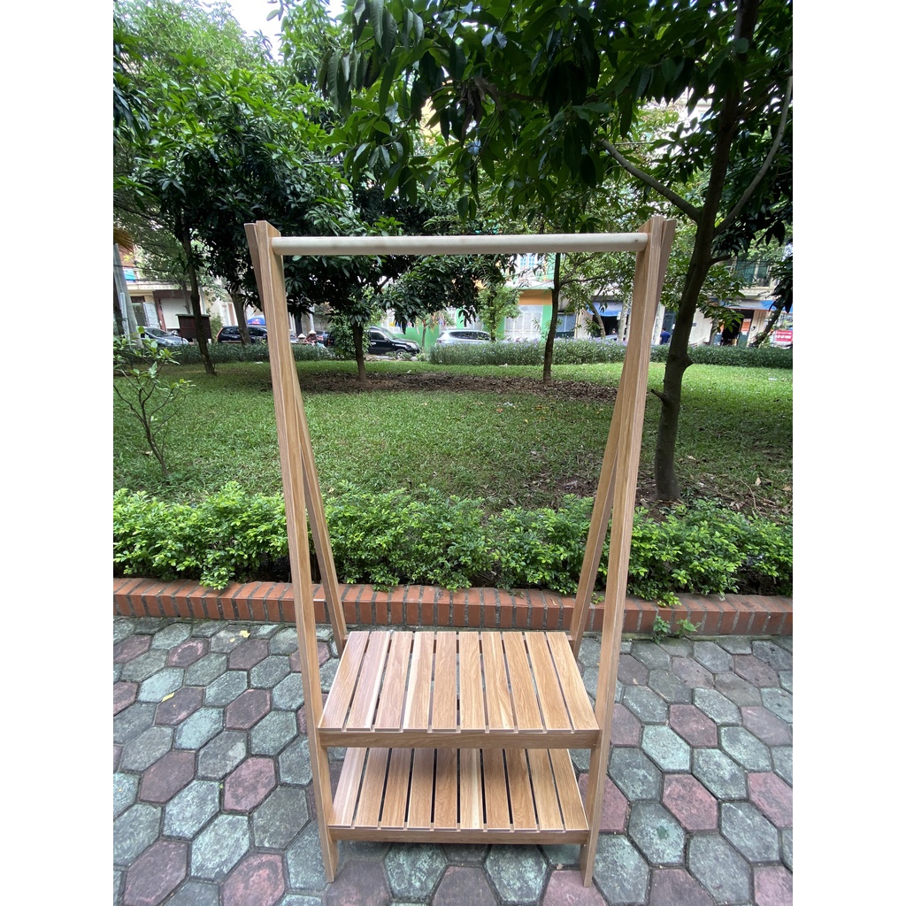 Kệ Gỗ Treo Quần Áo 2 Tầng Gỗ MDF - Giá treo quần áo DVN_SHOPHOUSE chống mối mọt ẩm mốc - Bảo hành 12 tháng