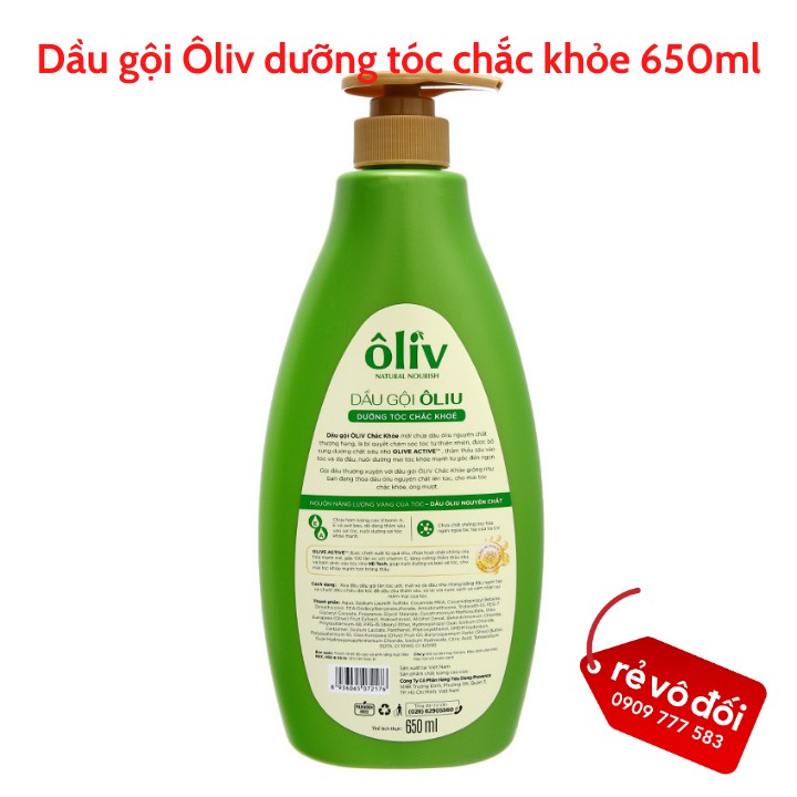 [ Mẫu mới ] Một chai dầu gội Ôliv dưỡng tóc bồng bềnh hoặc chắc khỏe 650ml - Hàng công ty