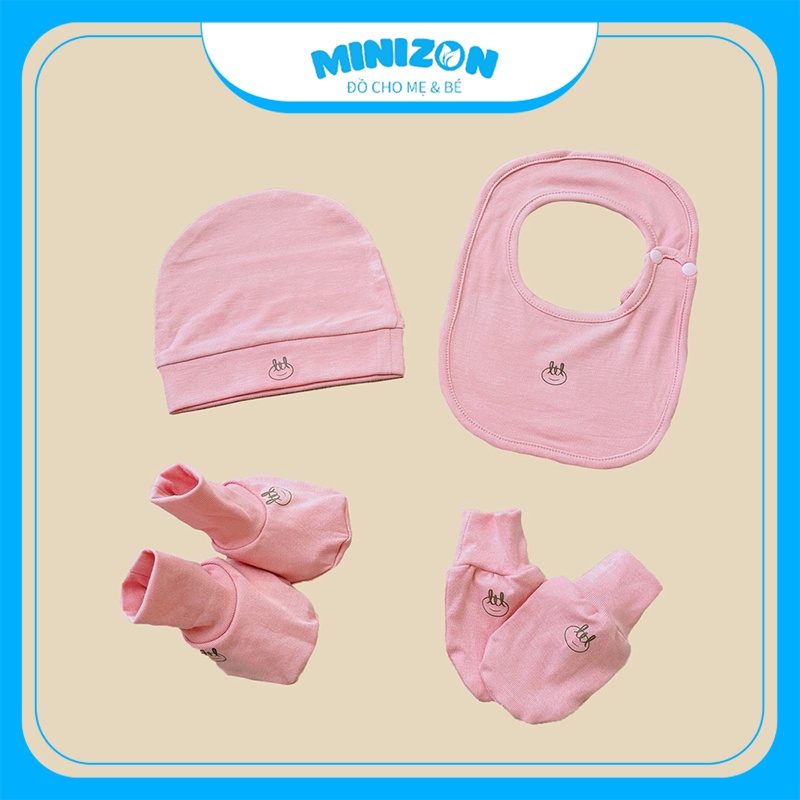 Sét mũ, bao tay bao chân, yếm Bamboo, Little Love cho bé | Minizon Kids
