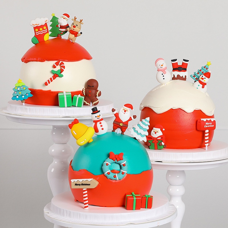 Trang Trí Bánh Sinh Nhật, Giáng Sinh hình Ông Già Noel, Tuần Lộc, Người Tuyết... đẹp