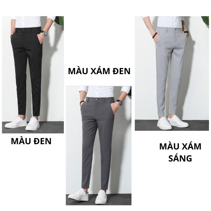 Quần tây nam đi học hàn quốc cao cấp không nhăn không xù lông không ra màu QTN01