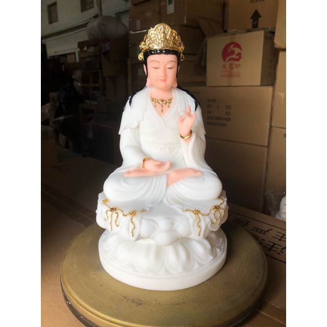 Tam Thánh Phật bằng đá cao 30cm - Thích Ca-Quan Âm-Đại Thế Chí