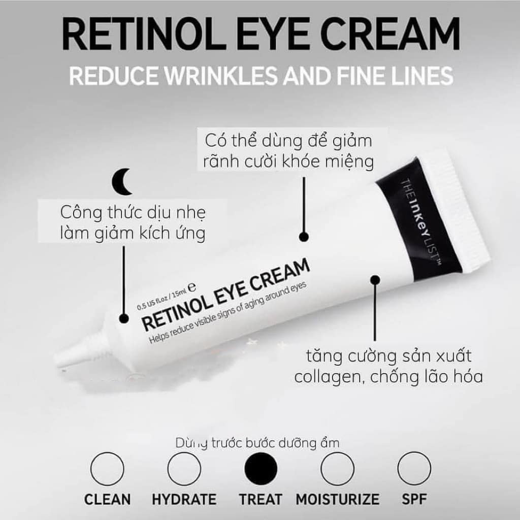 Serum mắt chống lão hóa Retinol Eye Cream - THE INKEY LIST