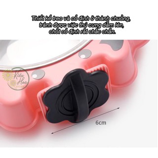 Bát ăn gài chuồng cho chó mèo hình bò sữa (Kiều Hoa Store)