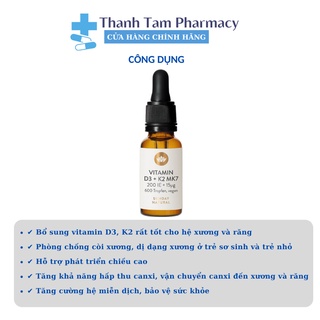 Vitamin D3 K2 MK7 Sunday Natural Đức bổ sung vitamin D cho trẻ