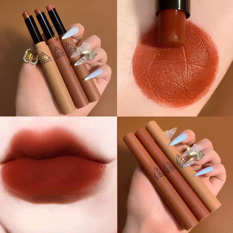 Set 3 Son Kem Lì ZUK Mịn Mượt Như Nhung Kháng Nước Không Dính Cốc/ Dưỡng Ẩm Môi/ Lâu Trôi