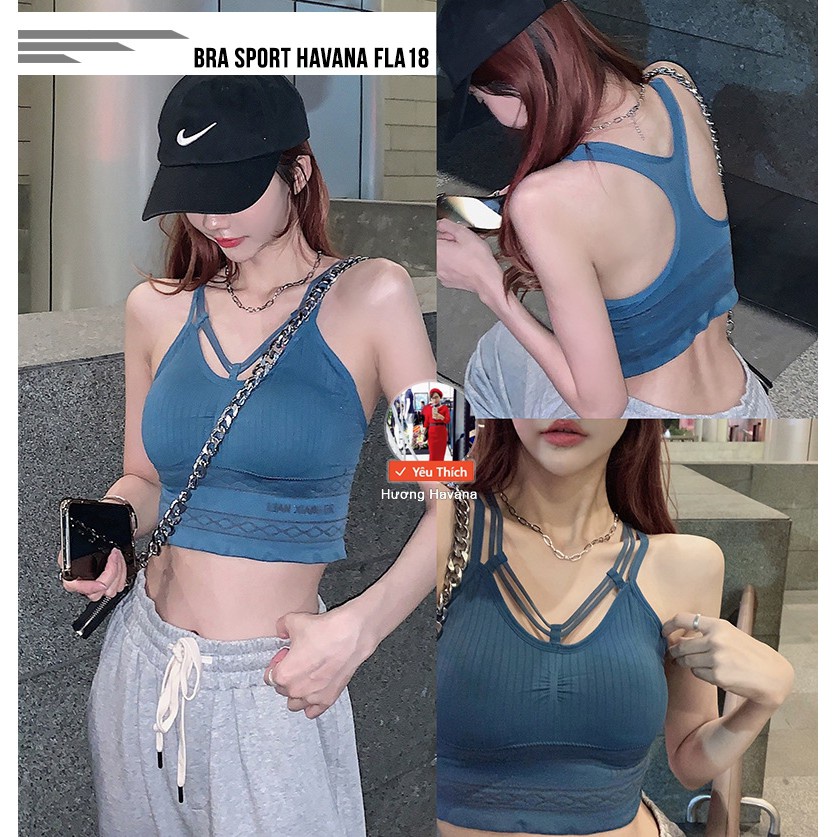 Áo bra cotton dáng thể thao -freesize - áo mặc trong vest havana FLA18