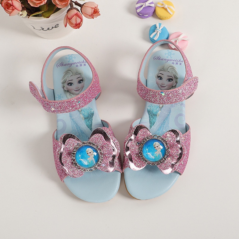 Giày sandal công chúa Elsa cho bé gái 3-8 tuổi đi học đi chơi