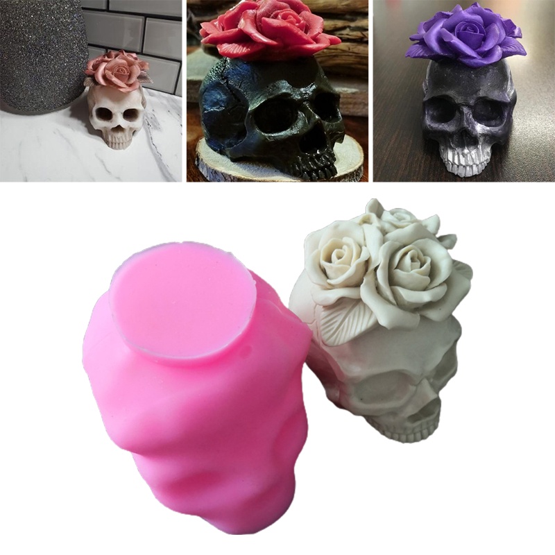 Khuôn Silicone Hình Đầu Lâu 3d Dùng Làm Đồ Trang Trí Diy