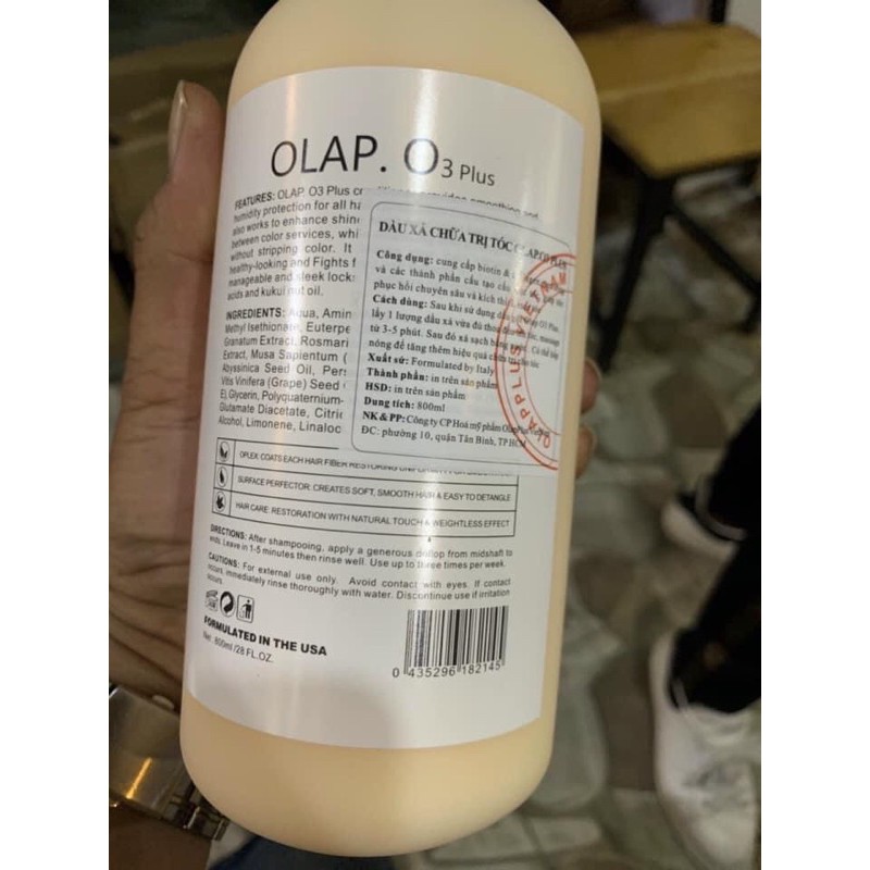 Gội Xả Siêu Phục Hồi Mềm Mượt OLAP .O3 Plus 800ml x 2