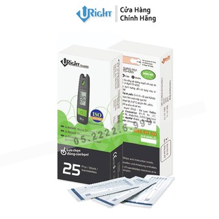 Que thử đường huyết hộp 25 que rời dùng cho máy U-Right TD-4265/TD-4267