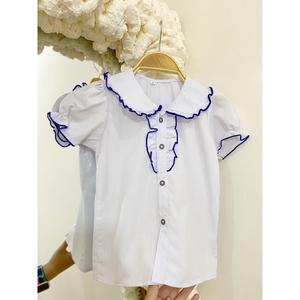 Áo Sơ Mi Học Sinh Nữ Cổ Bèo Giành Cho Học Sinh Cấp 1